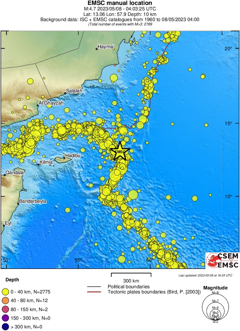 wide historical seismicity