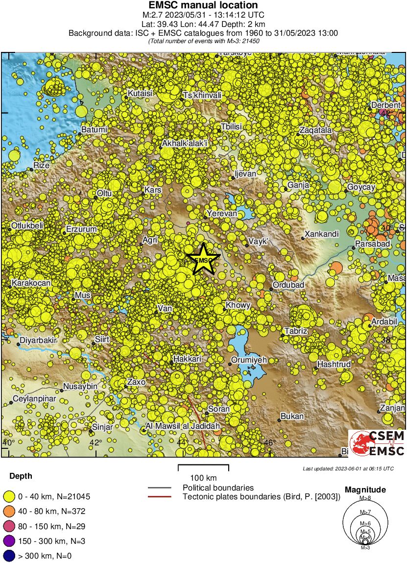 regional historical seismicity