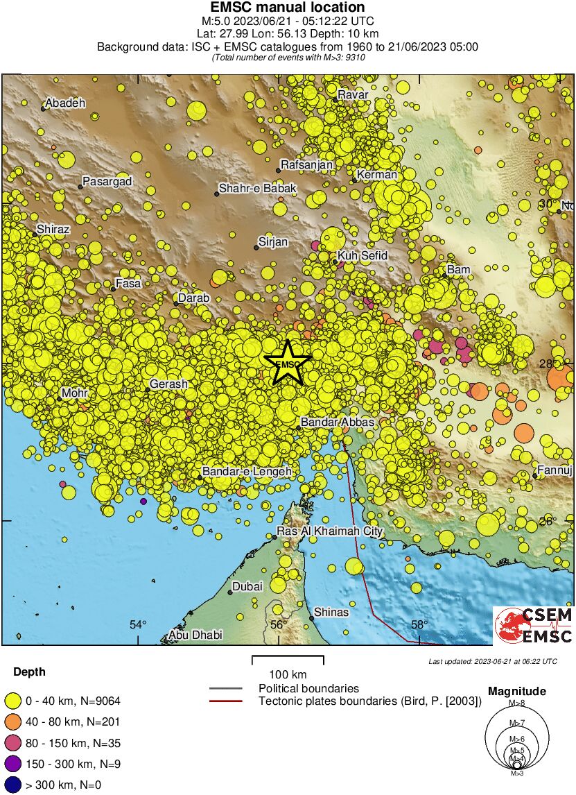 regional historical seismicity