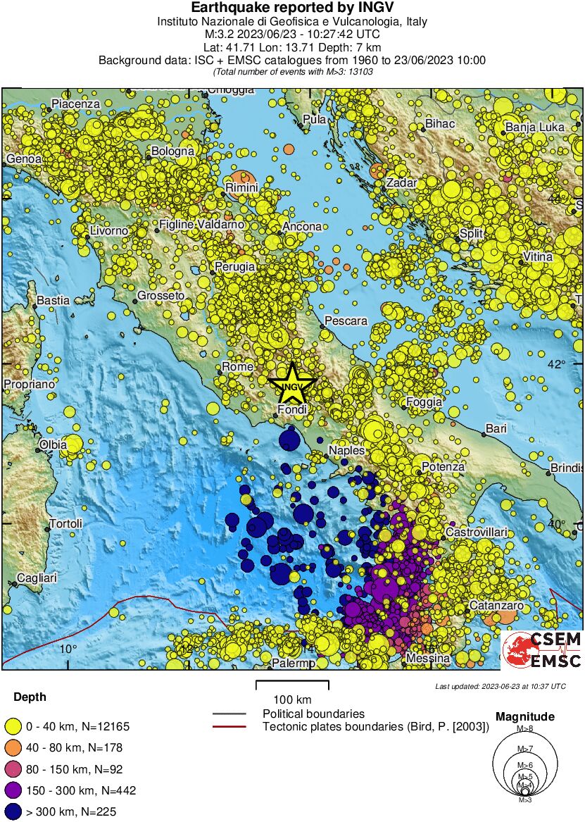 regional historical seismicity