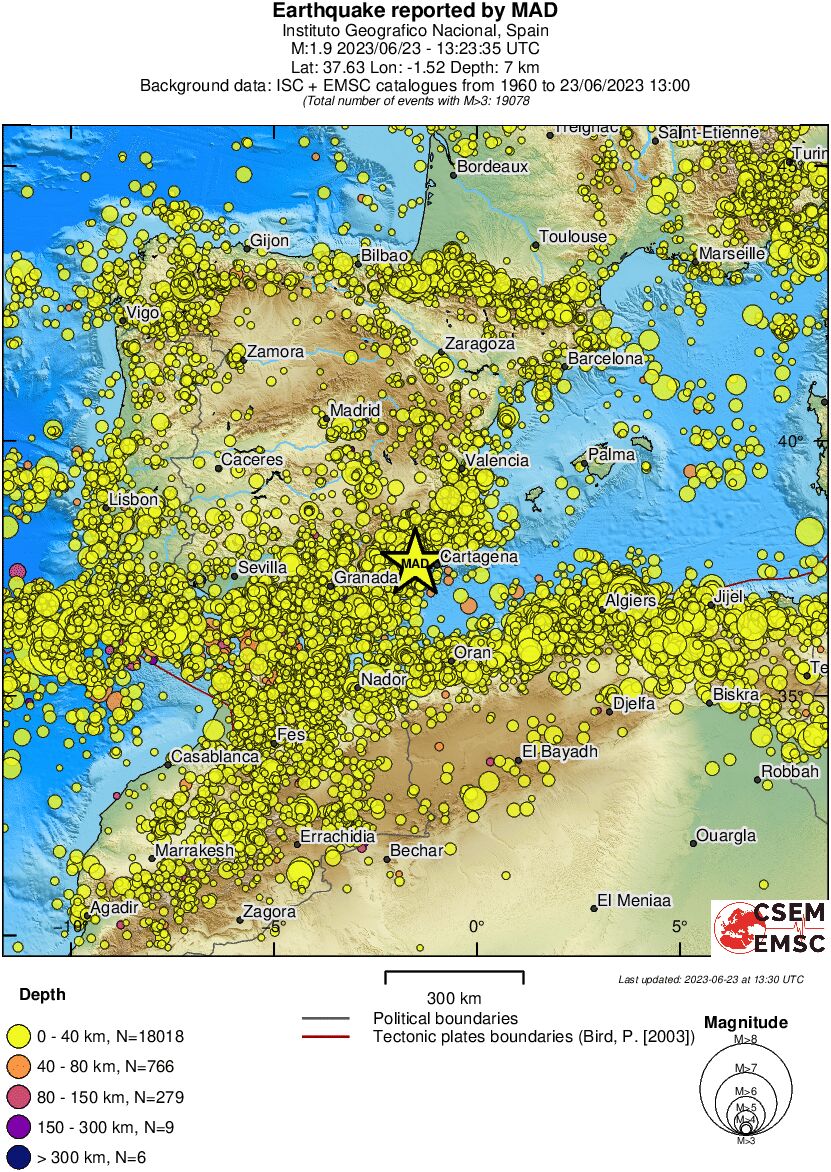 wide historical seismicity