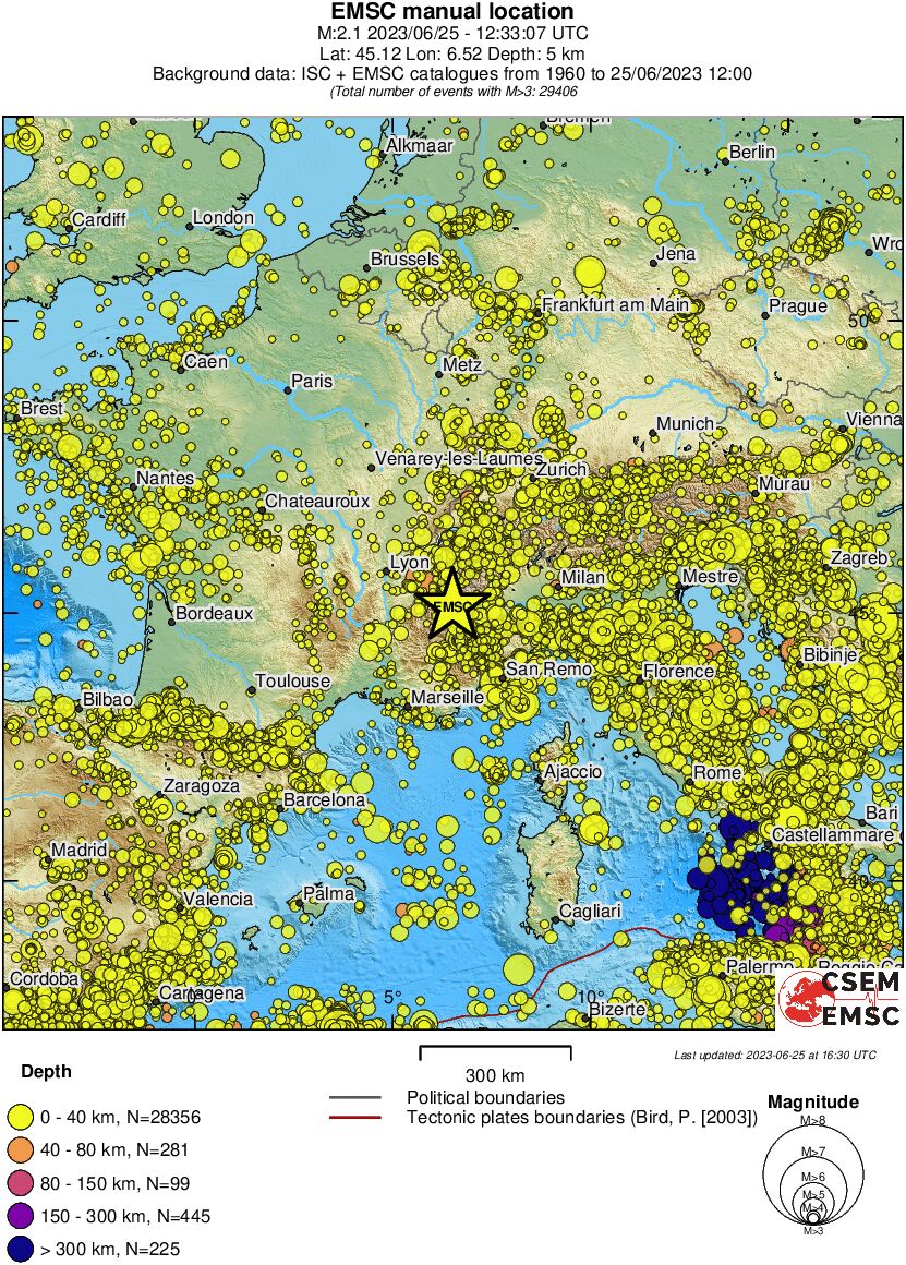 wide historical seismicity