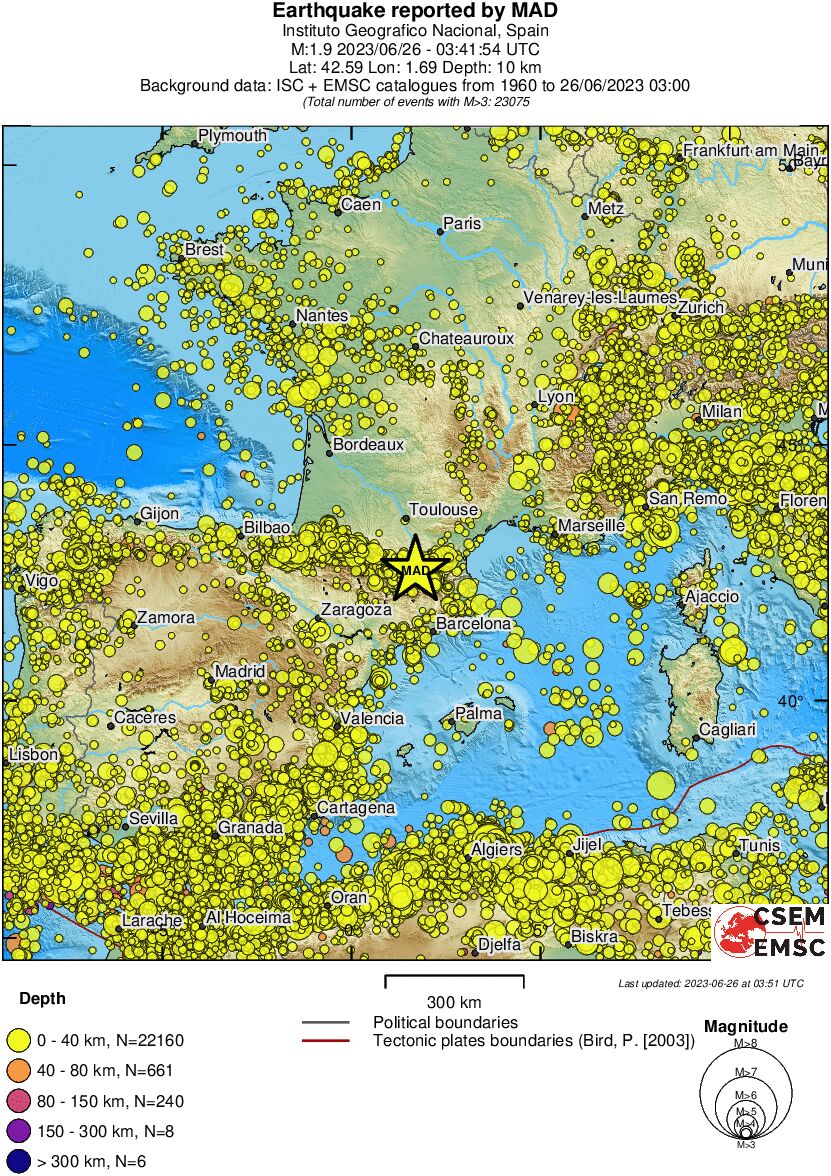 wide historical seismicity