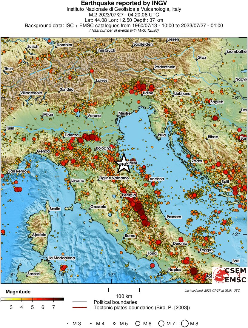 regional magnitude historical seismicity
