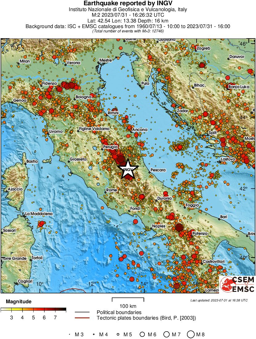 regional magnitude historical seismicity