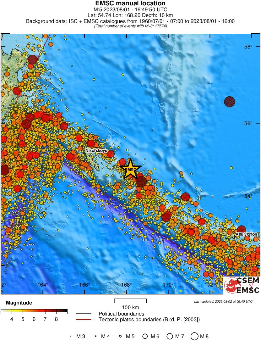 regional magnitude historical seismicity