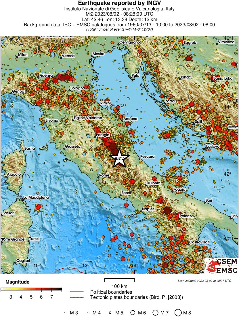 regional magnitude historical seismicity