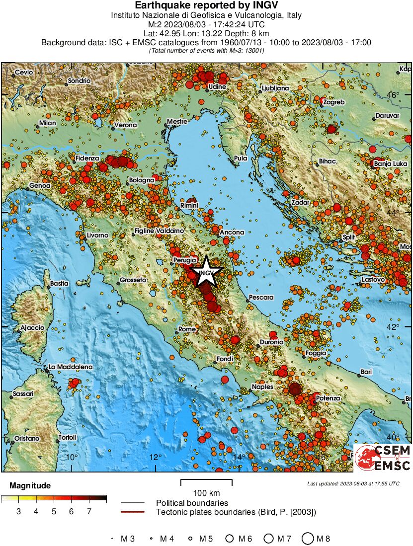 regional magnitude historical seismicity