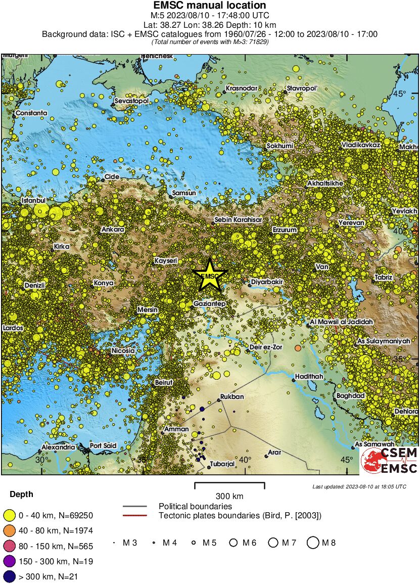 wide historical seismicity