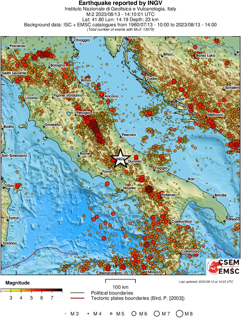 regional magnitude historical seismicity