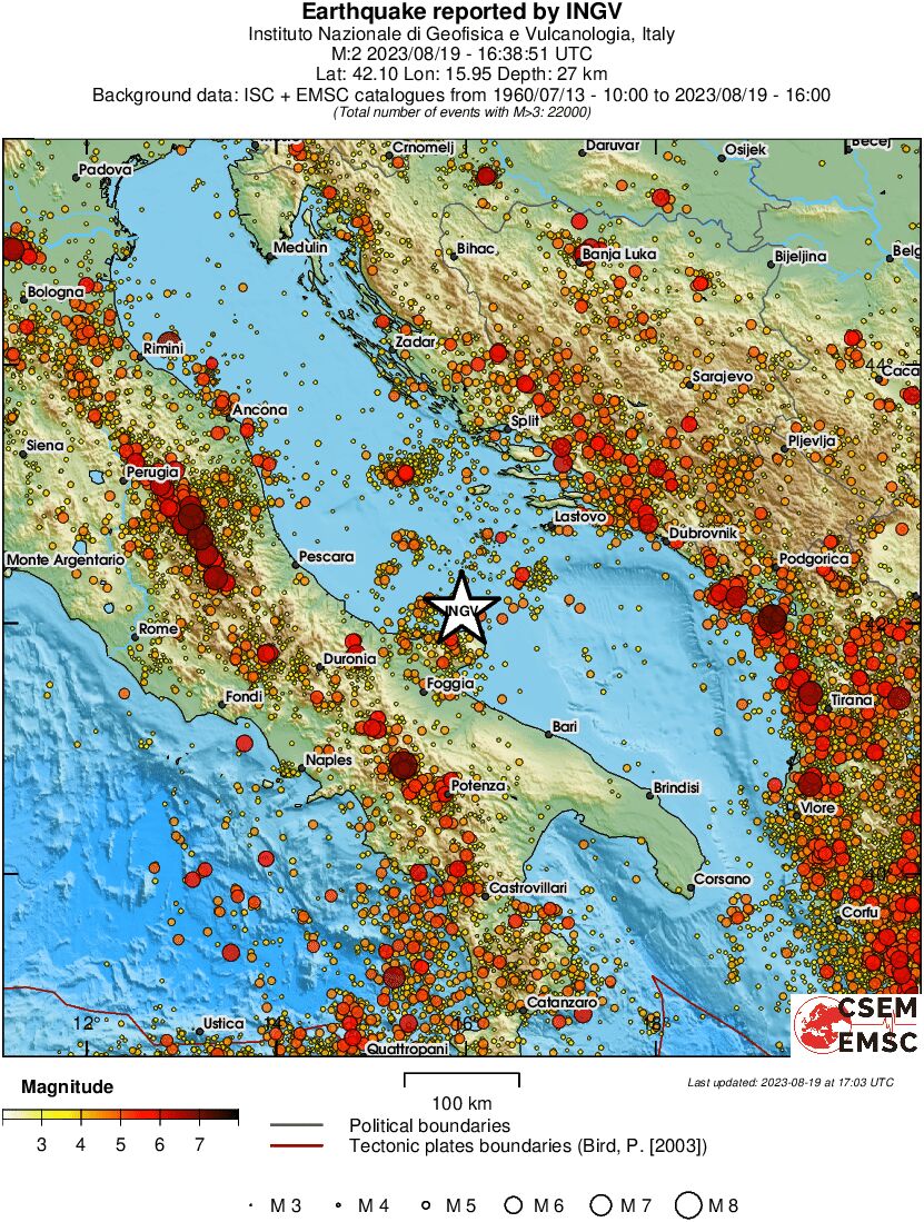 regional magnitude historical seismicity