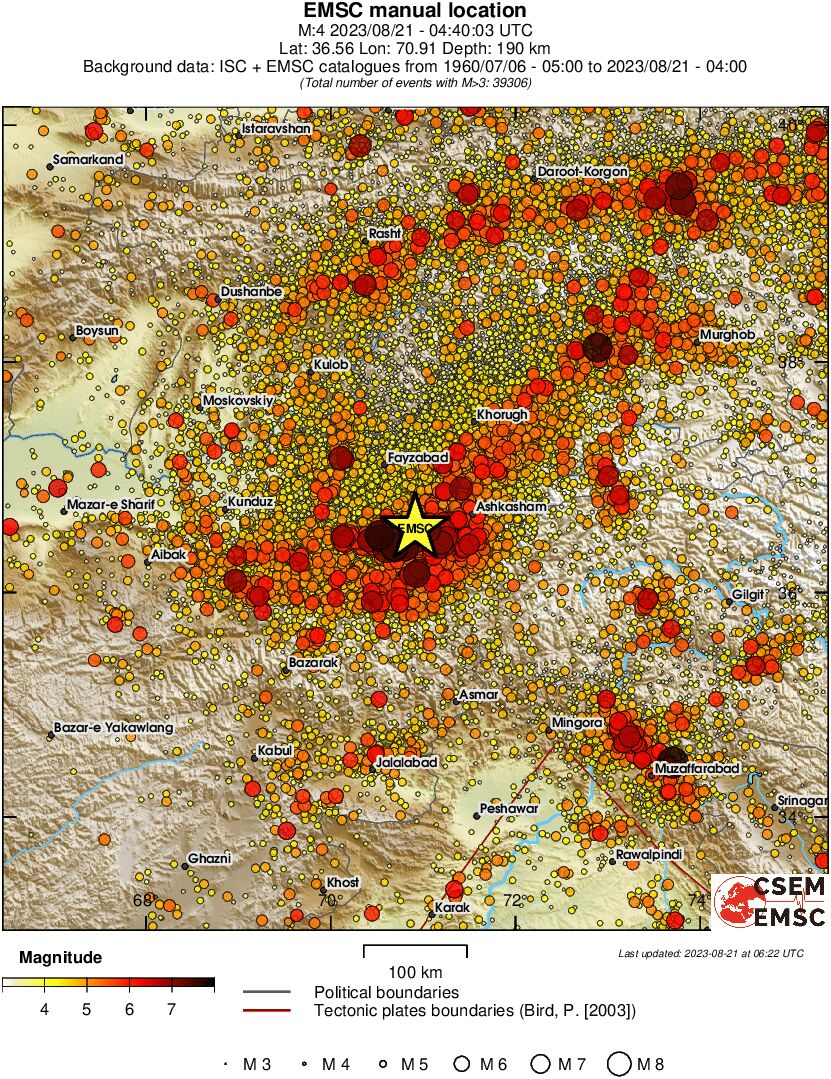 regional magnitude historical seismicity
