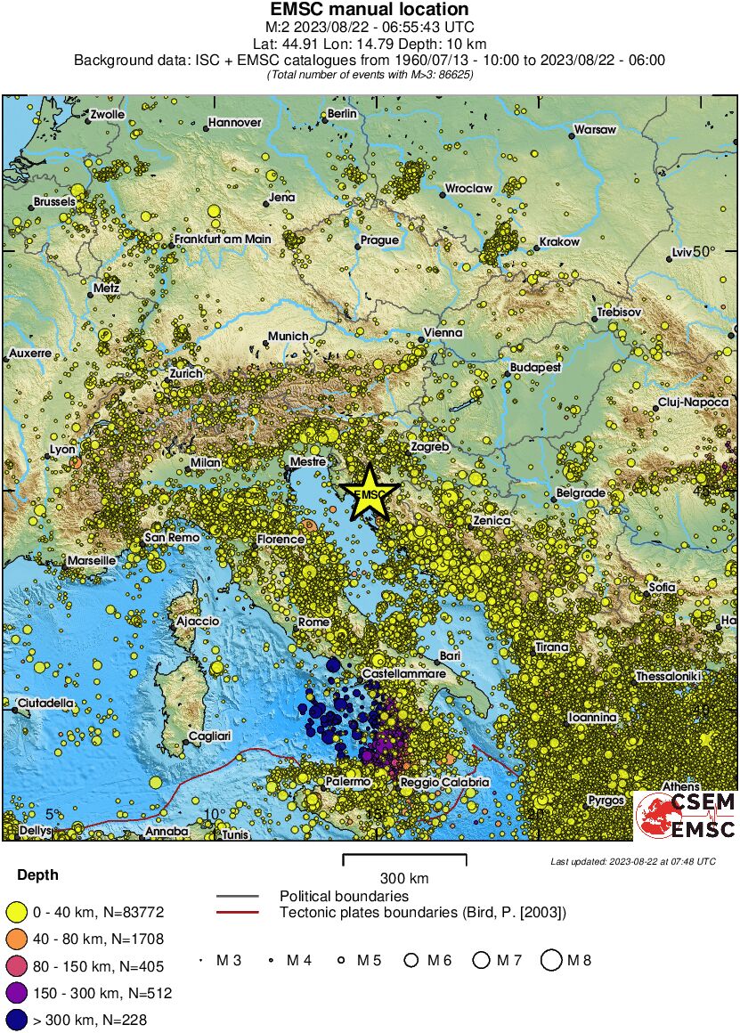 wide historical seismicity