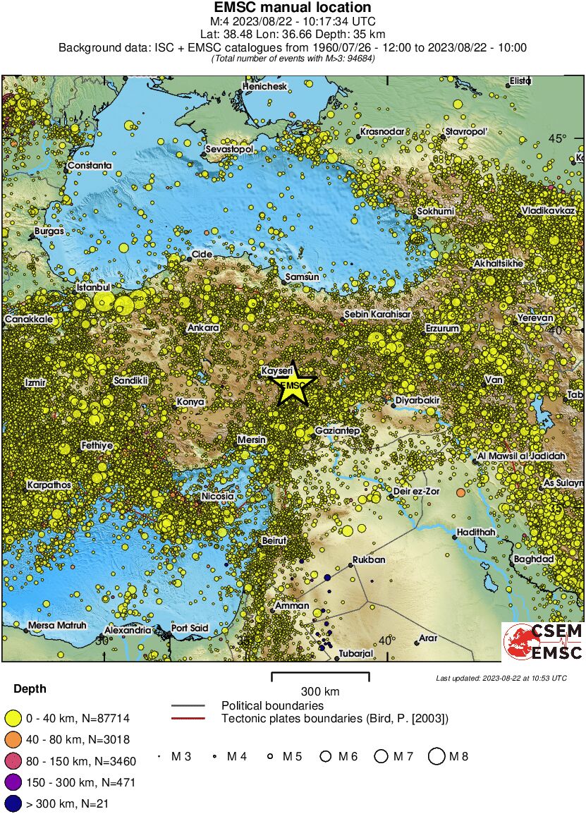 wide historical seismicity