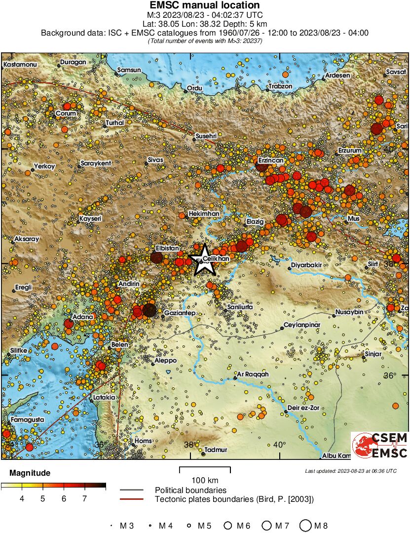 regional magnitude historical seismicity