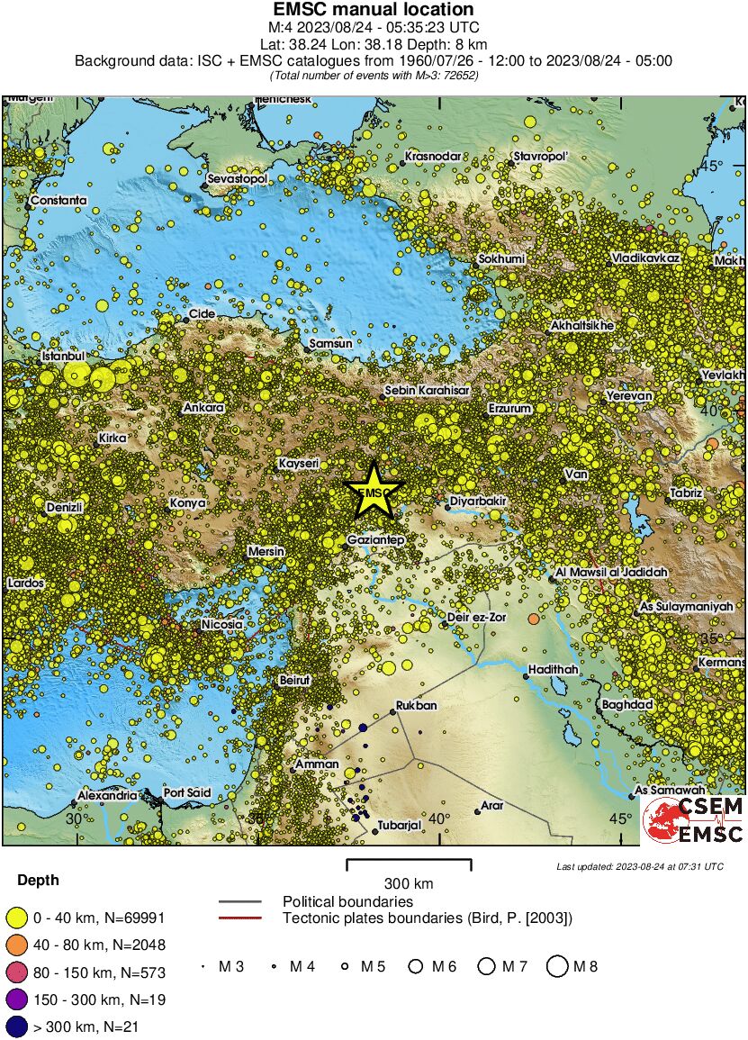 wide historical seismicity