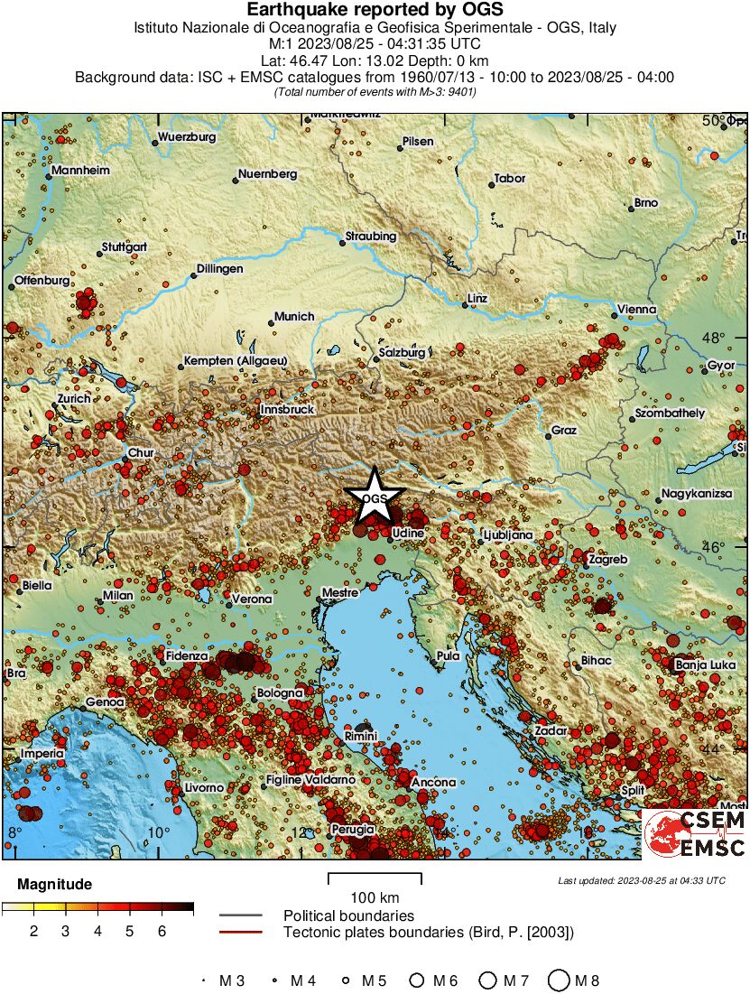 regional magnitude historical seismicity