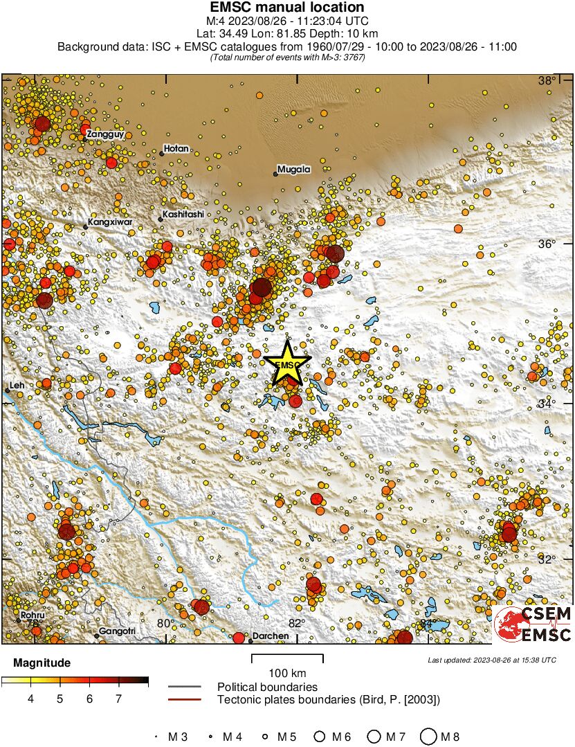 regional magnitude historical seismicity