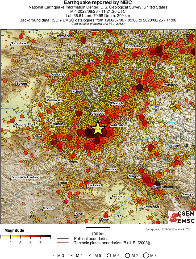 regional magnitude historical seismicity
