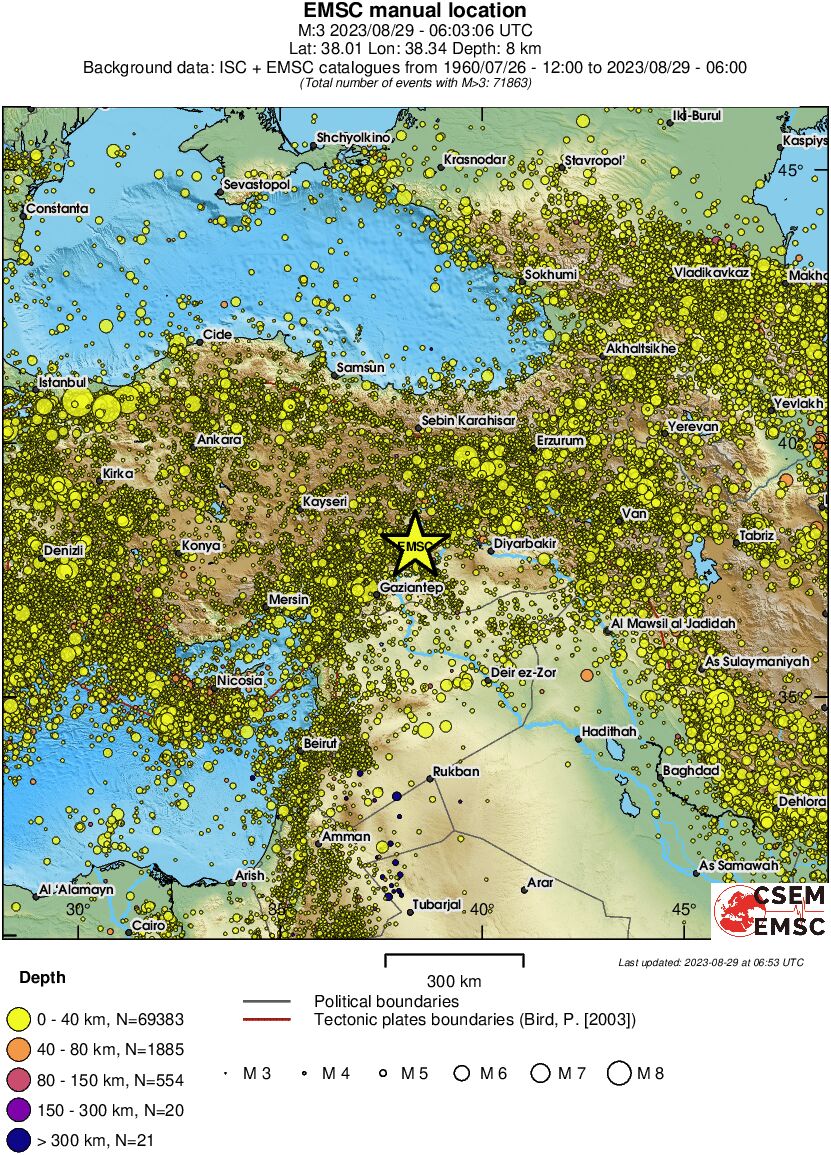 wide historical seismicity