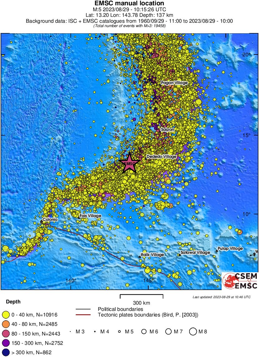 wide historical seismicity