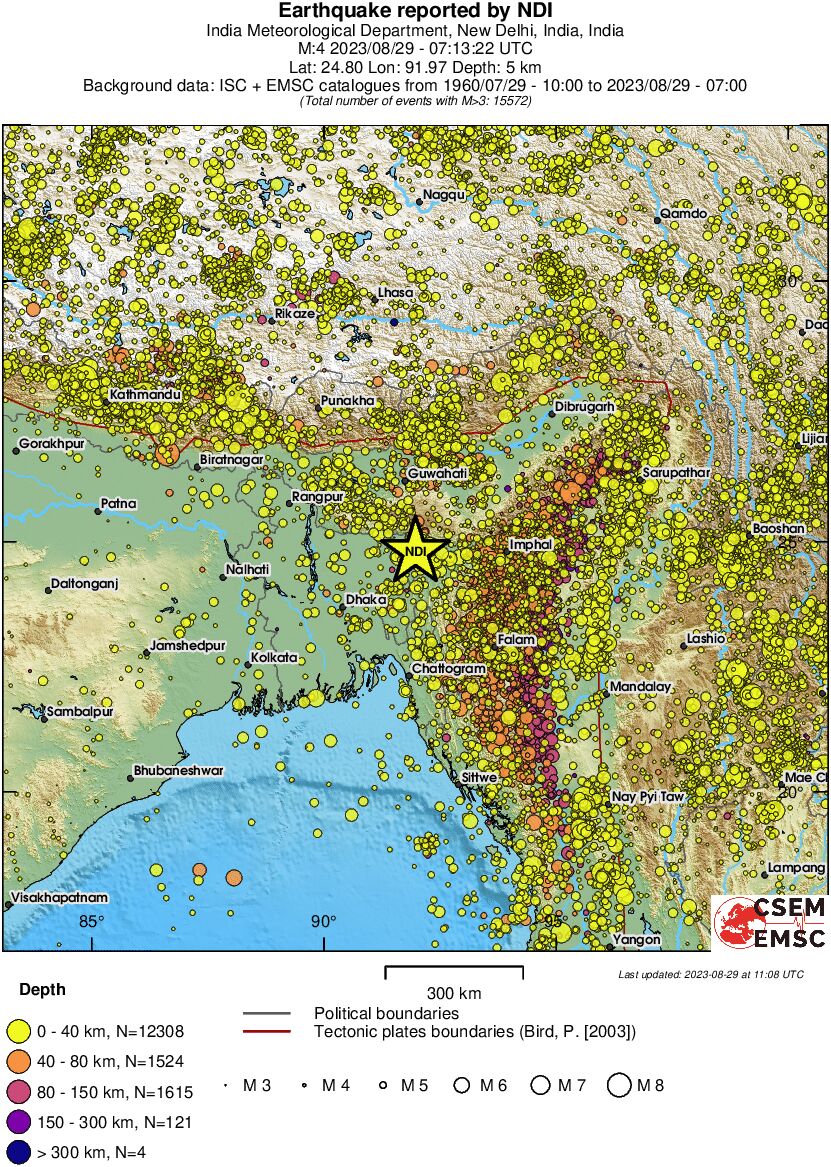 wide historical seismicity
