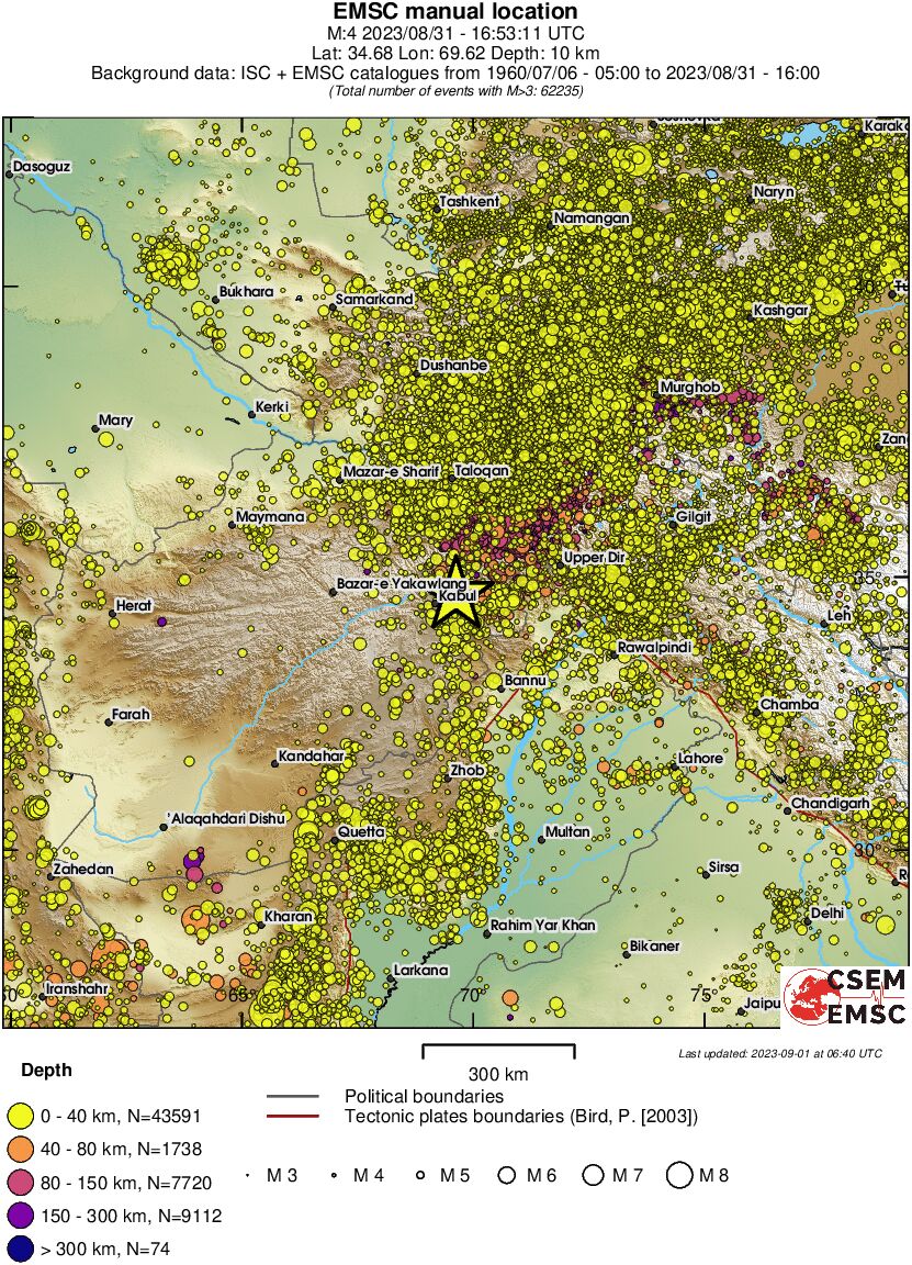 wide historical seismicity
