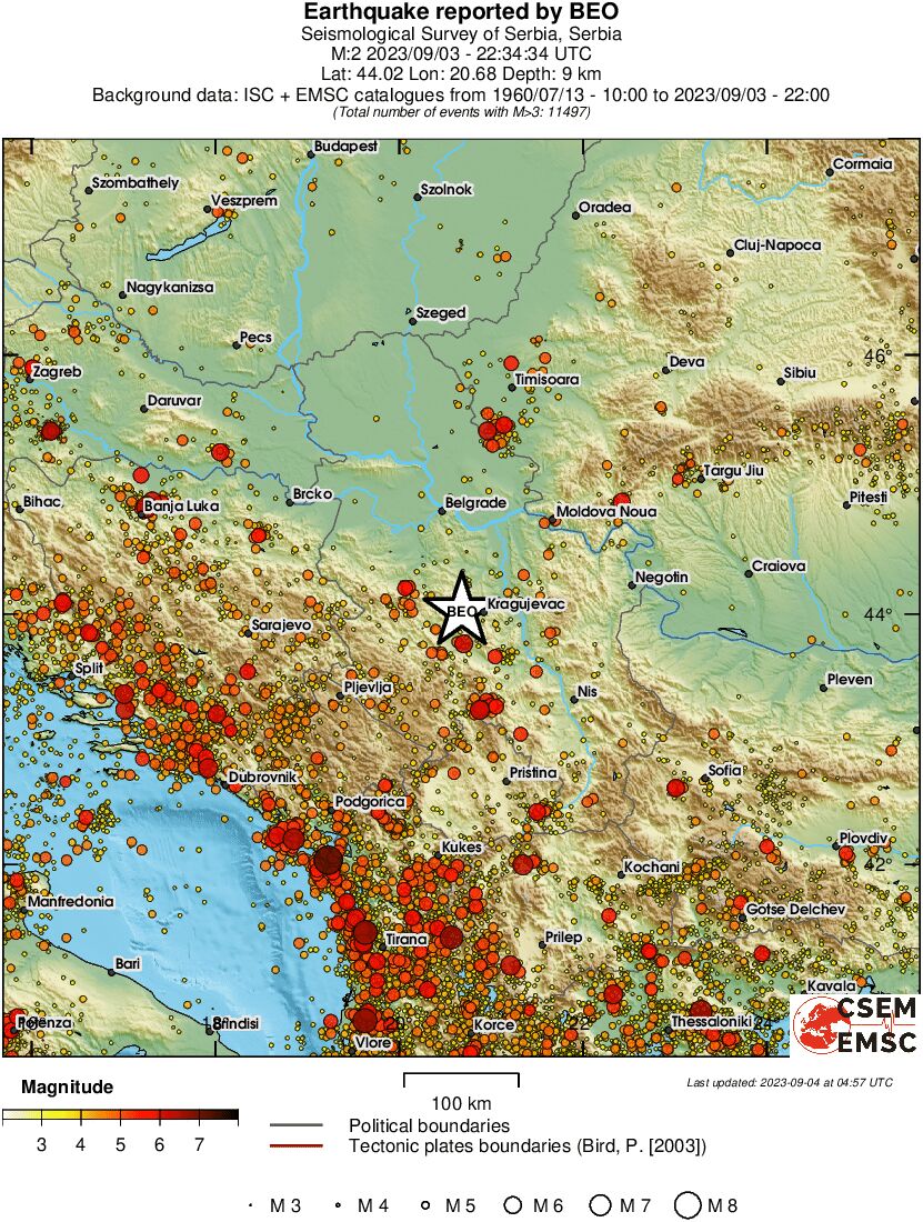 regional magnitude historical seismicity