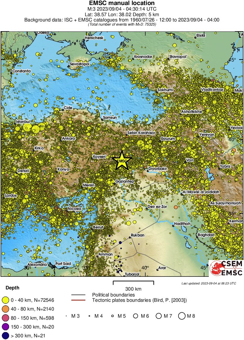 wide historical seismicity