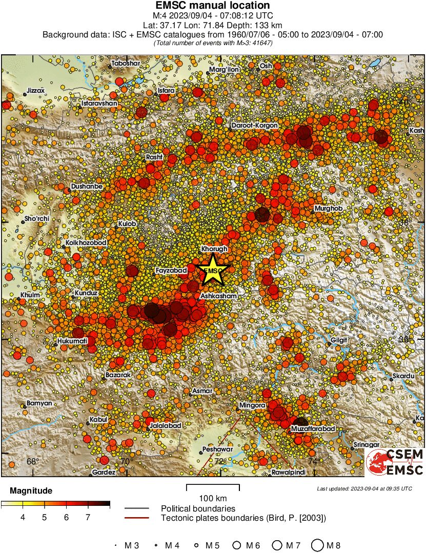 regional magnitude historical seismicity