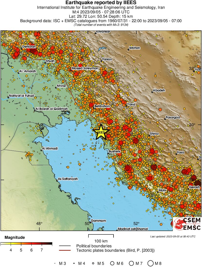 regional magnitude historical seismicity