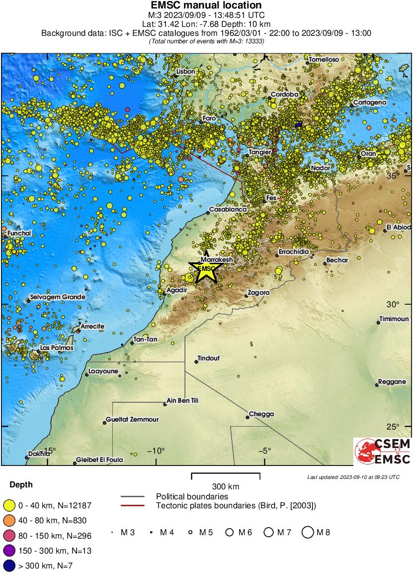 wide historical seismicity