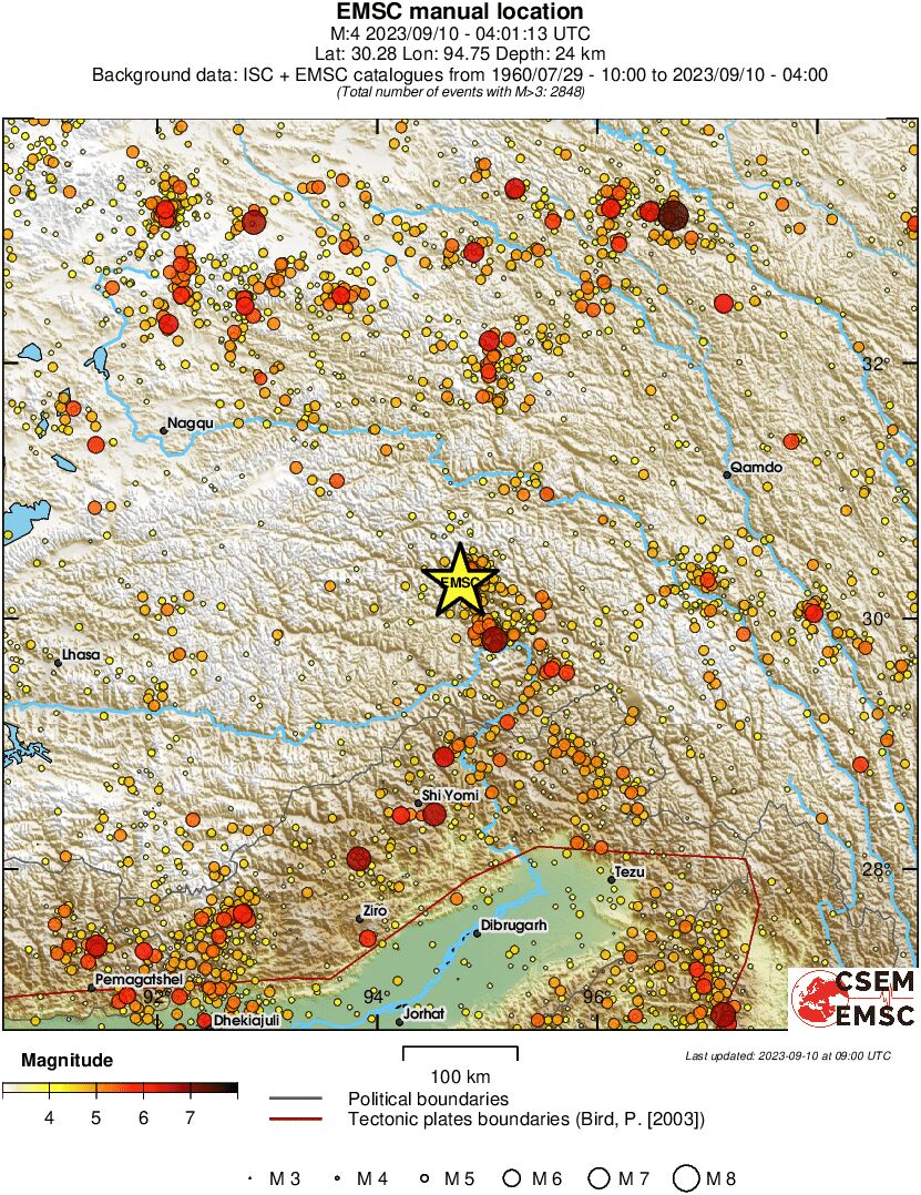 regional magnitude historical seismicity