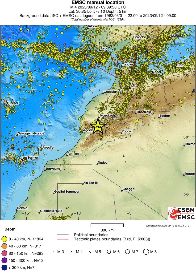 wide historical seismicity