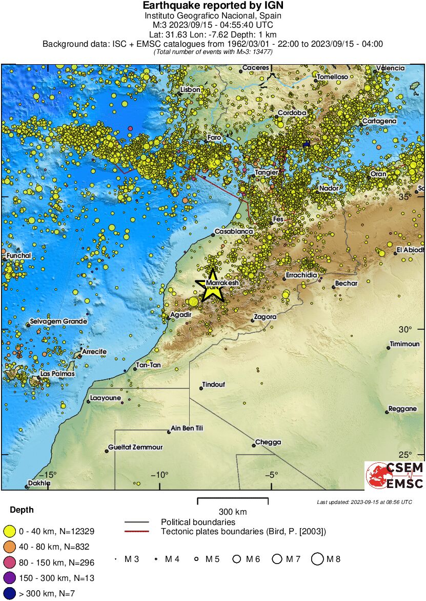 wide historical seismicity