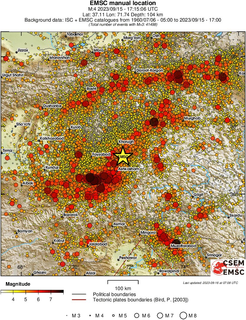 regional magnitude historical seismicity