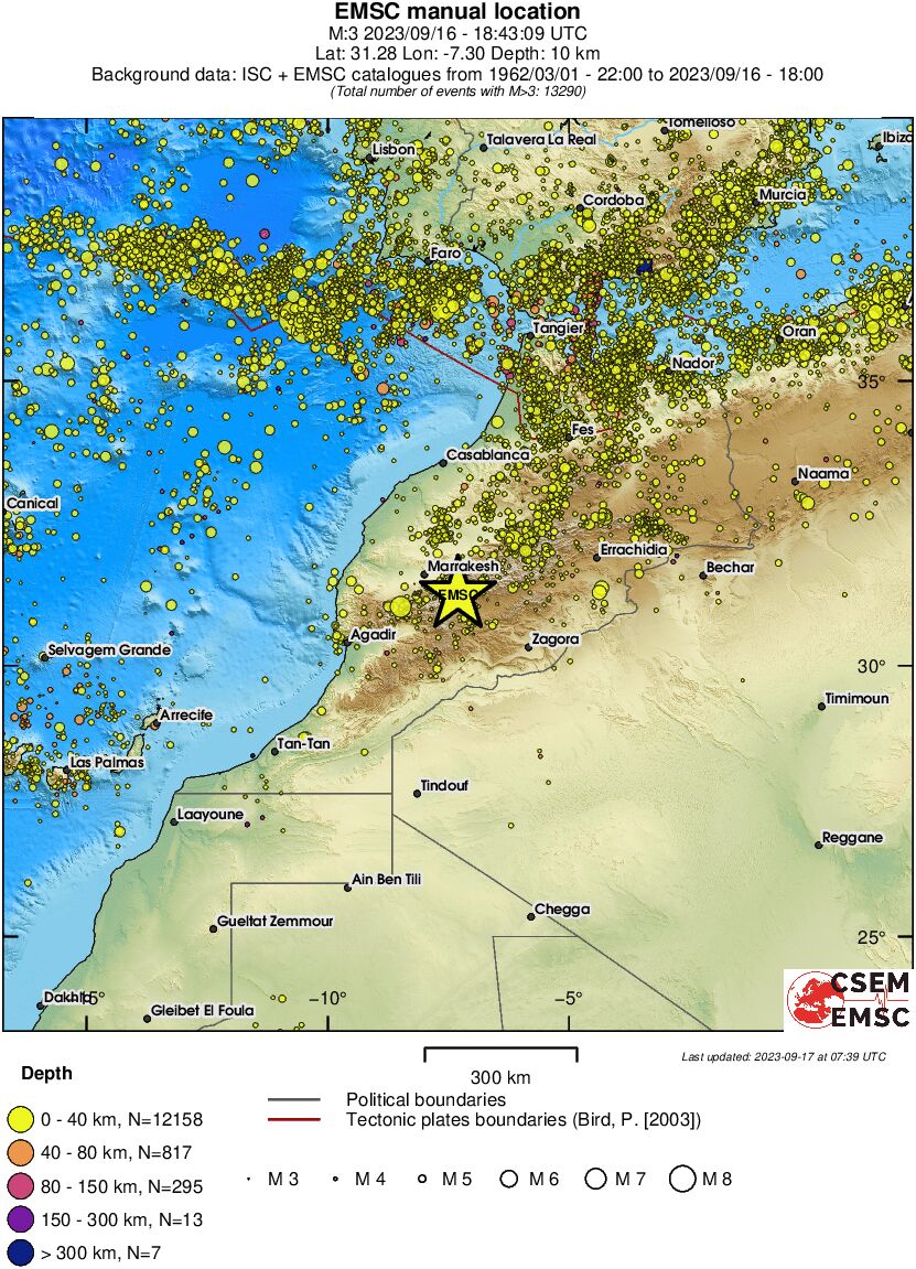 wide historical seismicity