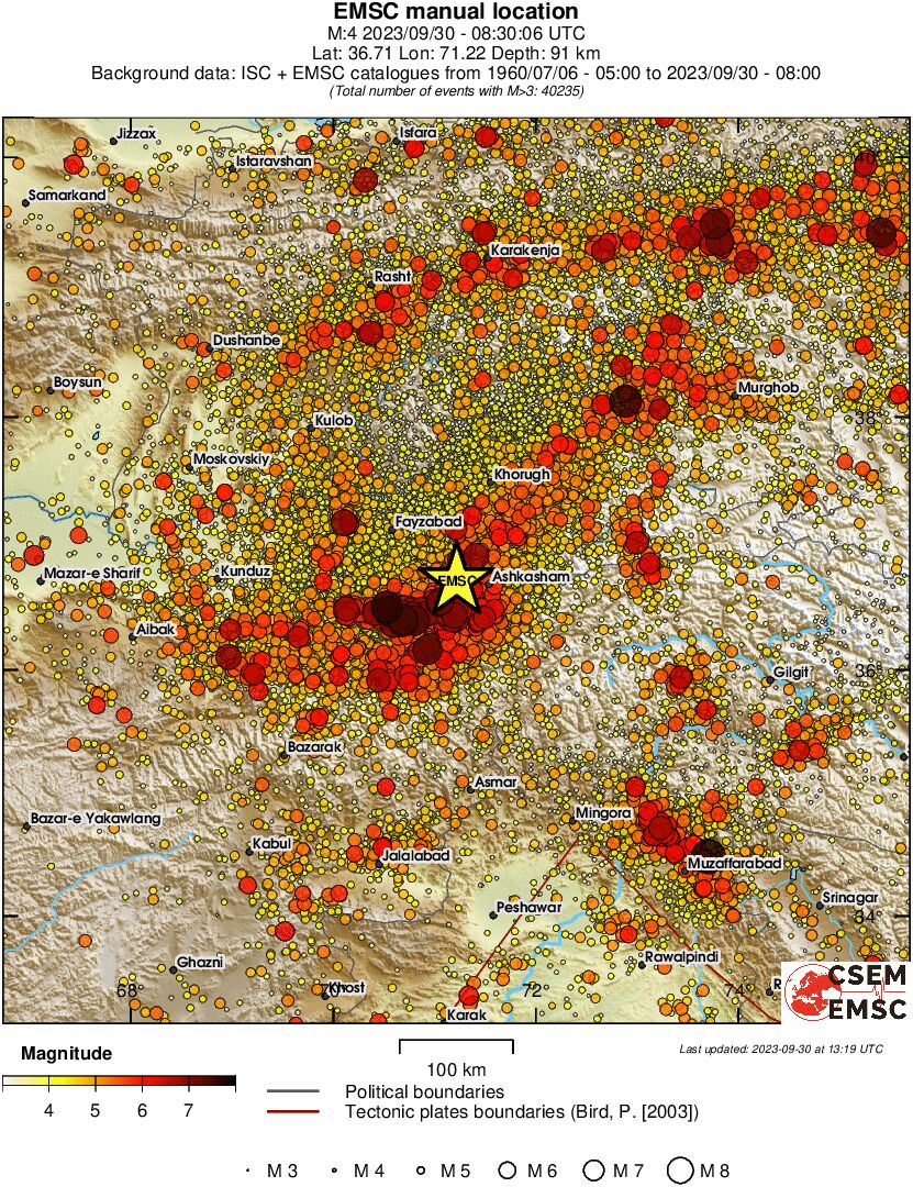 regional magnitude historical seismicity