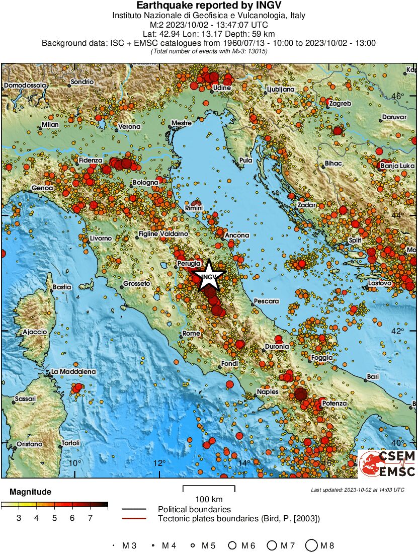 regional magnitude historical seismicity