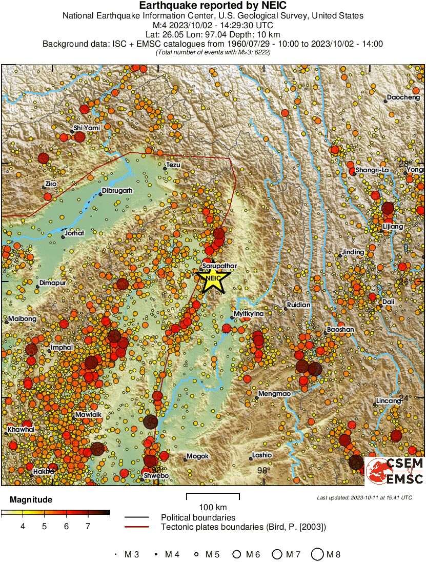 regional magnitude historical seismicity