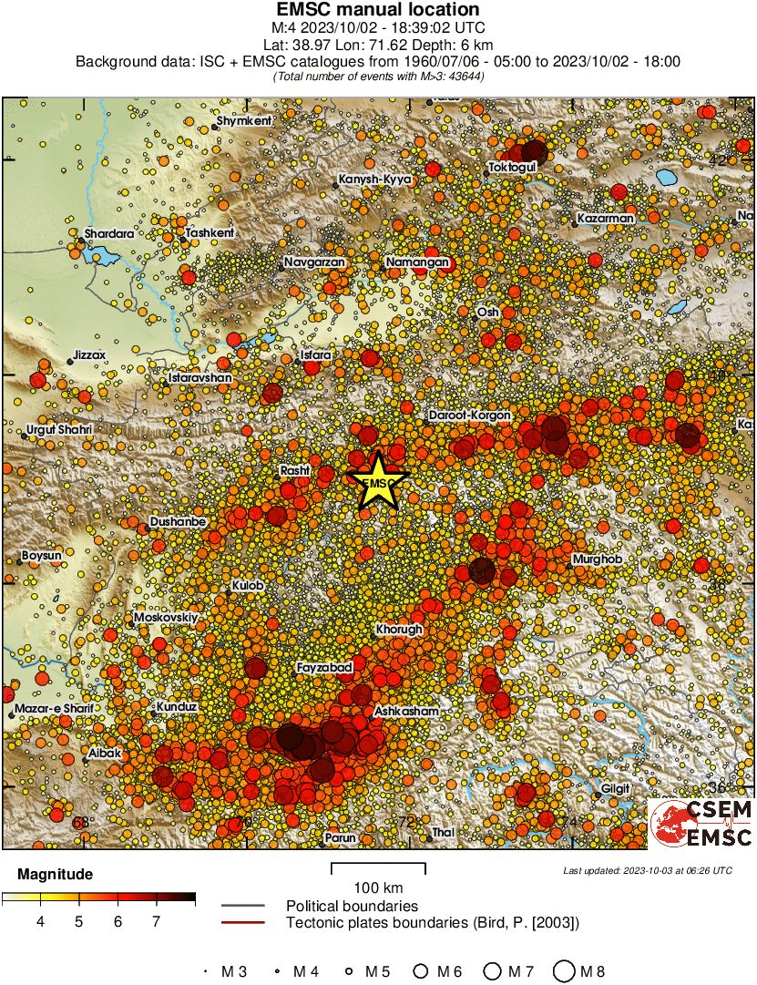 regional magnitude historical seismicity