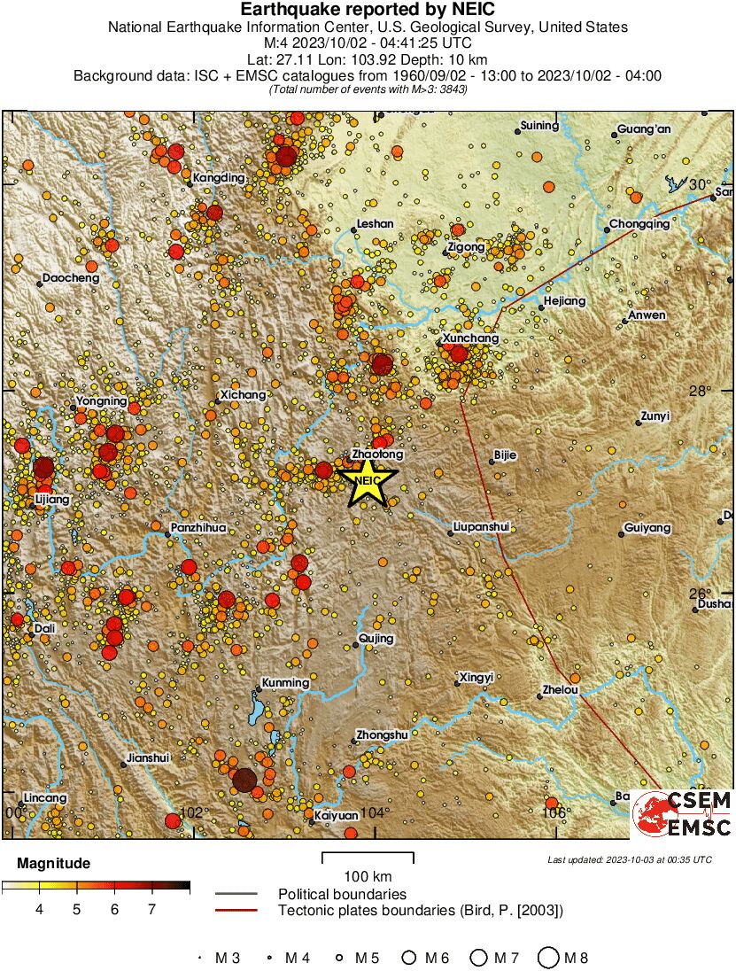 regional magnitude historical seismicity
