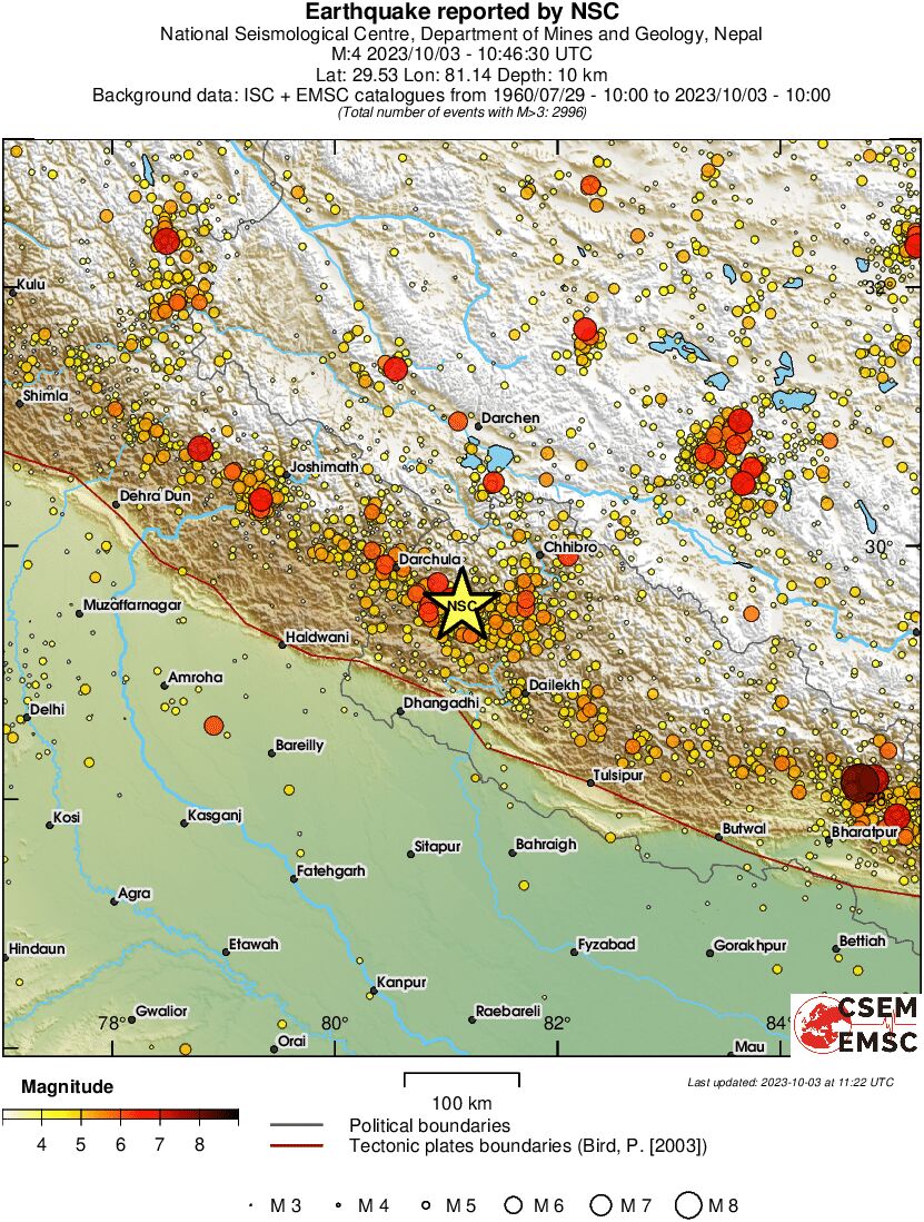 regional magnitude historical seismicity