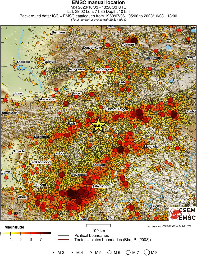 regional magnitude historical seismicity