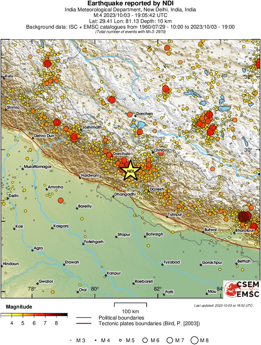 regional magnitude historical seismicity