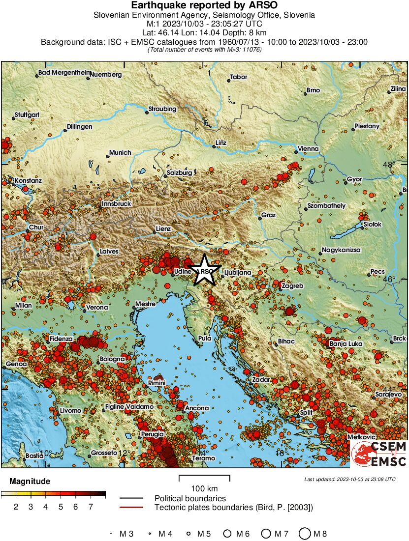 regional magnitude historical seismicity
