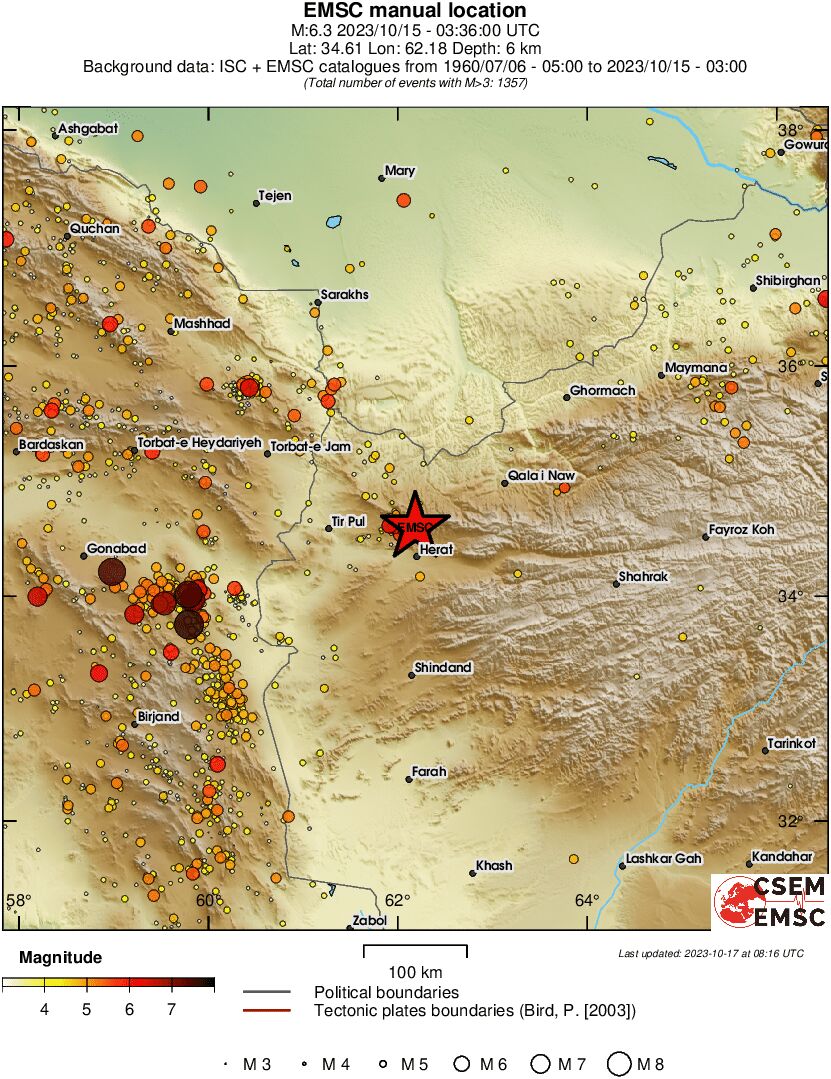 regional magnitude historical seismicity