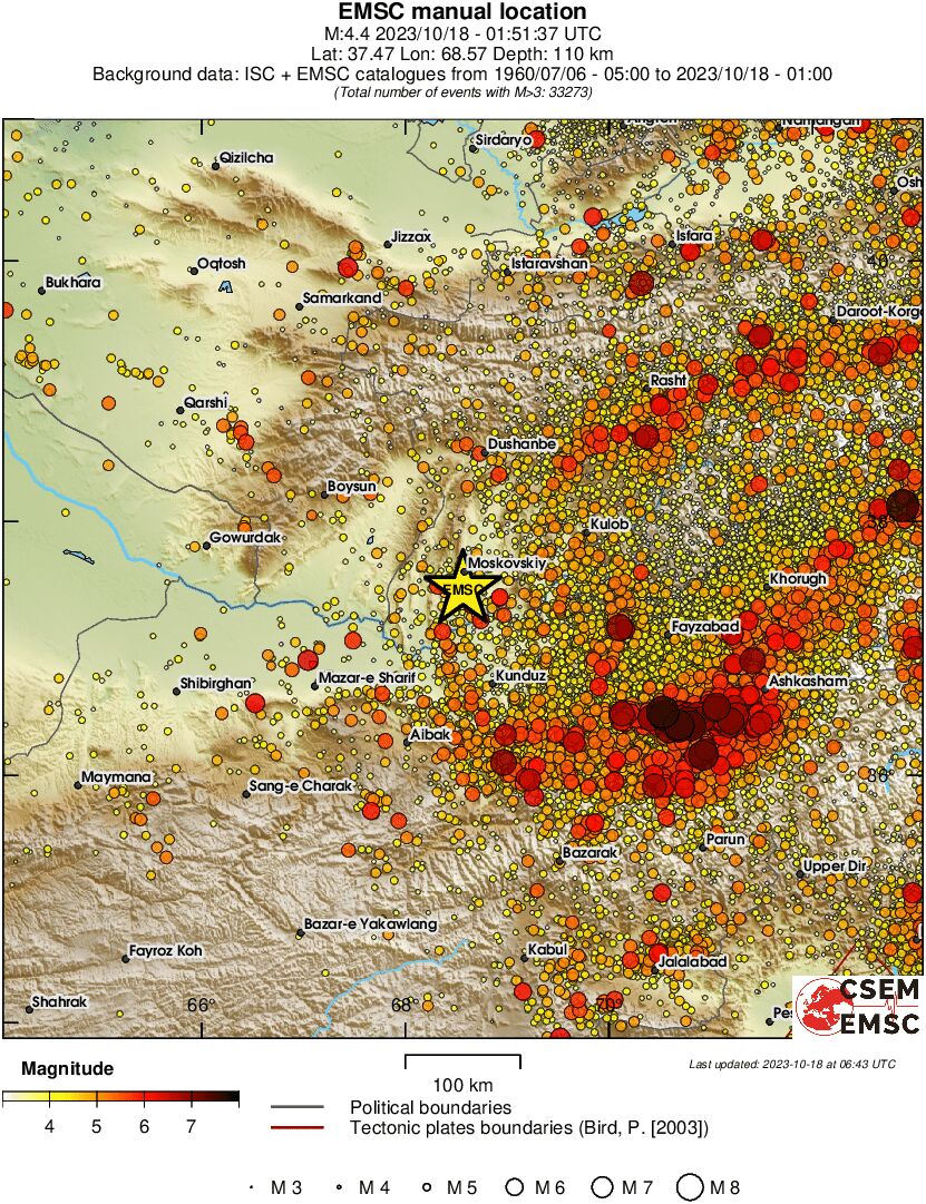 regional magnitude historical seismicity