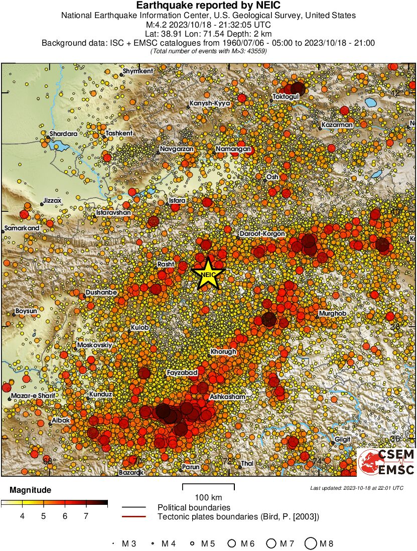 regional magnitude historical seismicity