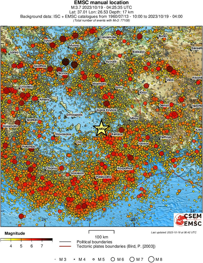 regional magnitude historical seismicity